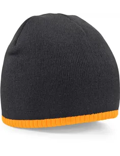 pletena kapa s kontrastno obrobo B44C