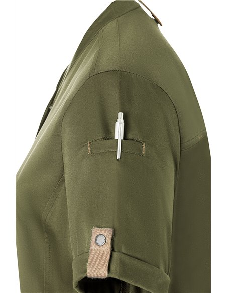 Ženska kuharska jakna kratek rokav Green-Generation