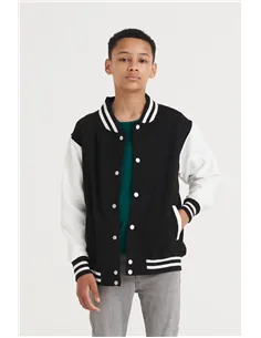 Otroška jopa College z rokavi v kontrastni barvi JH043J