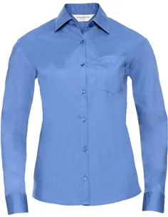 Ženska poplin srajca z dolgimi rokavi - 934F 2