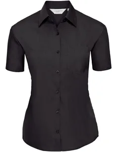 Ženska poplin srajca z kratkimi rokavi - 935F