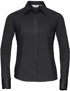 Ženska poplin srajca z dolgimi rokavi 924F