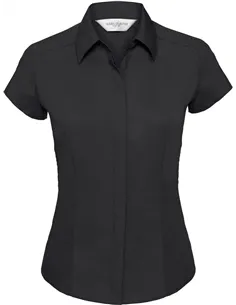 Ženska poplin srajca z kratkimi rokavi 925F