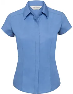 Ženska poplin srajca z kratkimi rokavi 925F 2