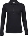 Ženska raztegljiva polo majica z dolgimi rokavi 146
