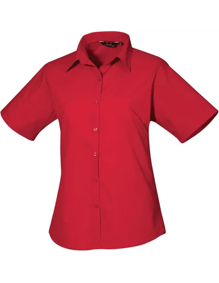 Poplin ženska srajca s kratkimi rokavi PR 302
