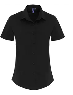 Poplin ženska srajca s kratkimi rokavi PR 346