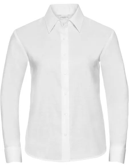 Ženska oksford srajca z dolgimi rokavi - 932F