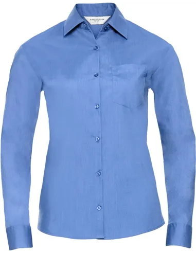 Ženska poplin srajca z dolgimi rokavi - 934F