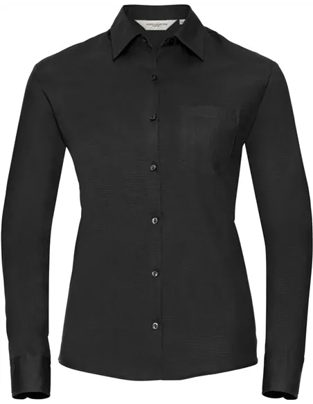 Ženska bombažna poplin srajca z dolgimi rokavi - 936F