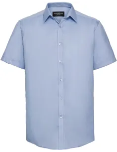 Moška srajca z vzorcem ribje kosti, kratek rokav