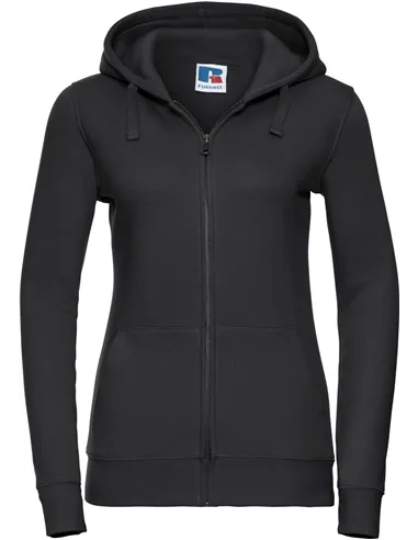 Ženski authentic pulover z kapuco in zadrgo