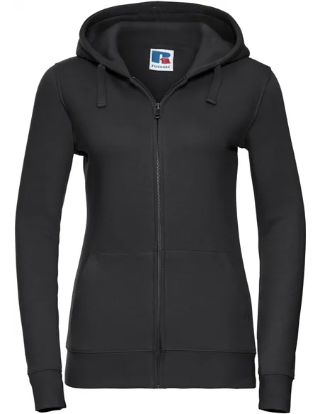 Ženski authentic pulover z kapuco in zadrgo