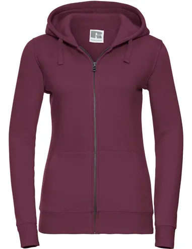 Ženski authentic pulover z kapuco in zadrgo