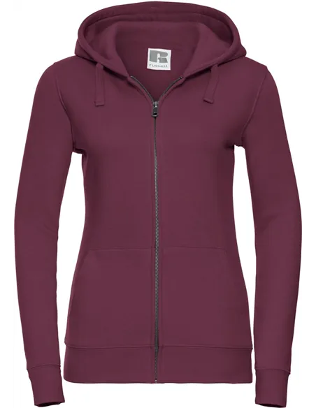 Ženski authentic pulover z kapuco in zadrgo