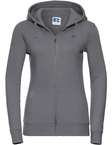 Ženski authentic pulover z kapuco in zadrgo