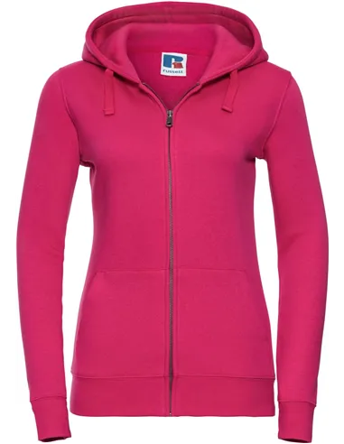 Ženski authentic pulover z kapuco in zadrgo