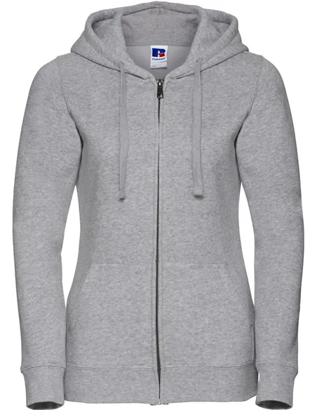 Ženski authentic pulover z kapuco in zadrgo