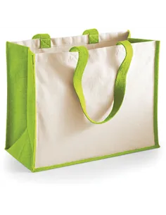 Srednja dvobarvna torba iz jute W422