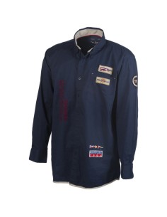 Moška srajca z vezenimi motivi in našitki VINTAGE PK-690