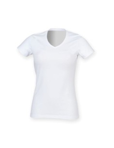 Ženska majica z elestanom V-izrez 2